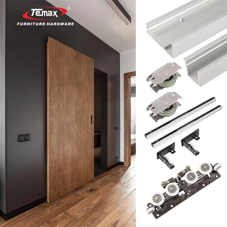 Sistema invisible de puerta corredera Temax Ghost para diseño de puertas